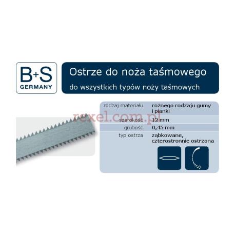 Ostrze do noża taśmowego ząbkowane D1,5mm 7-8 ząbków