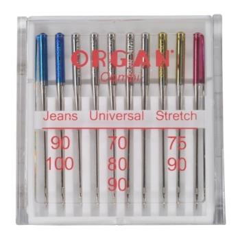 Igły ORGAN grubość 90,100 Jeans; 70,80,90 uniwersalne; 75,90 Stretch