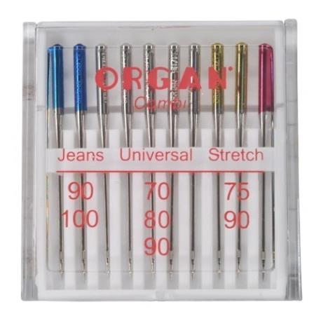 Igły ORGAN grubość 90,100 Jeans; 70,80,90 uniwersalne; 75,90 Stretch