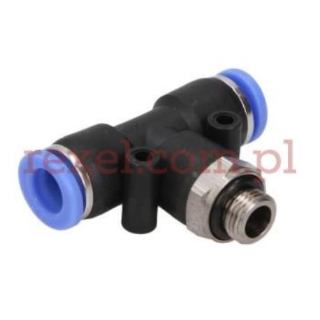 Złącze T gwint zewętrzny 1/8" 8mm NBR