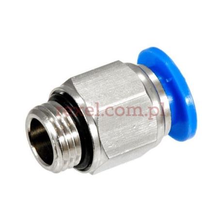 Złącze proste z gwintem zewnętrznym z uszczelką NBR 3/8" na wąż 12mm