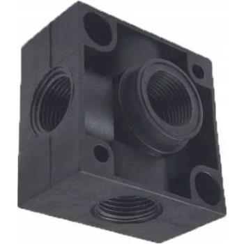 Kostka plastikowa do sprężonego powietrza naścienna 4 x 3/8" wew